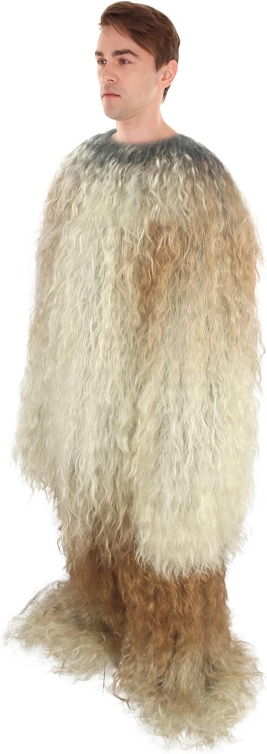 Halloween Party Online Unisex Hairy Warrior Ape Military Leader Resistance Fighter Yeti - Cosplay Costume (Large, Blonde)