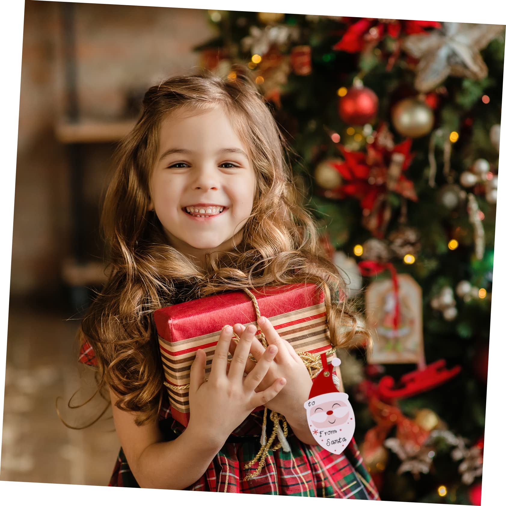 Mobestech 3 Set Di Etichette Di Carta Eleganti E Uniche Per Natale Per Confezioni Per Feste Di Natale 100 Pezzi * 3