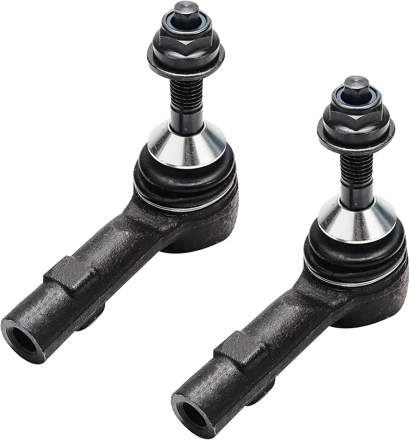 Detroit Axle - Front 6pc Tie Rods Kit for 2010-2016 Ford Flex Taurus Lincoln MKS MKT, 4 Outer & Inner Tie Rods 2 Boots 2012 2013 2014 2015 Replacement