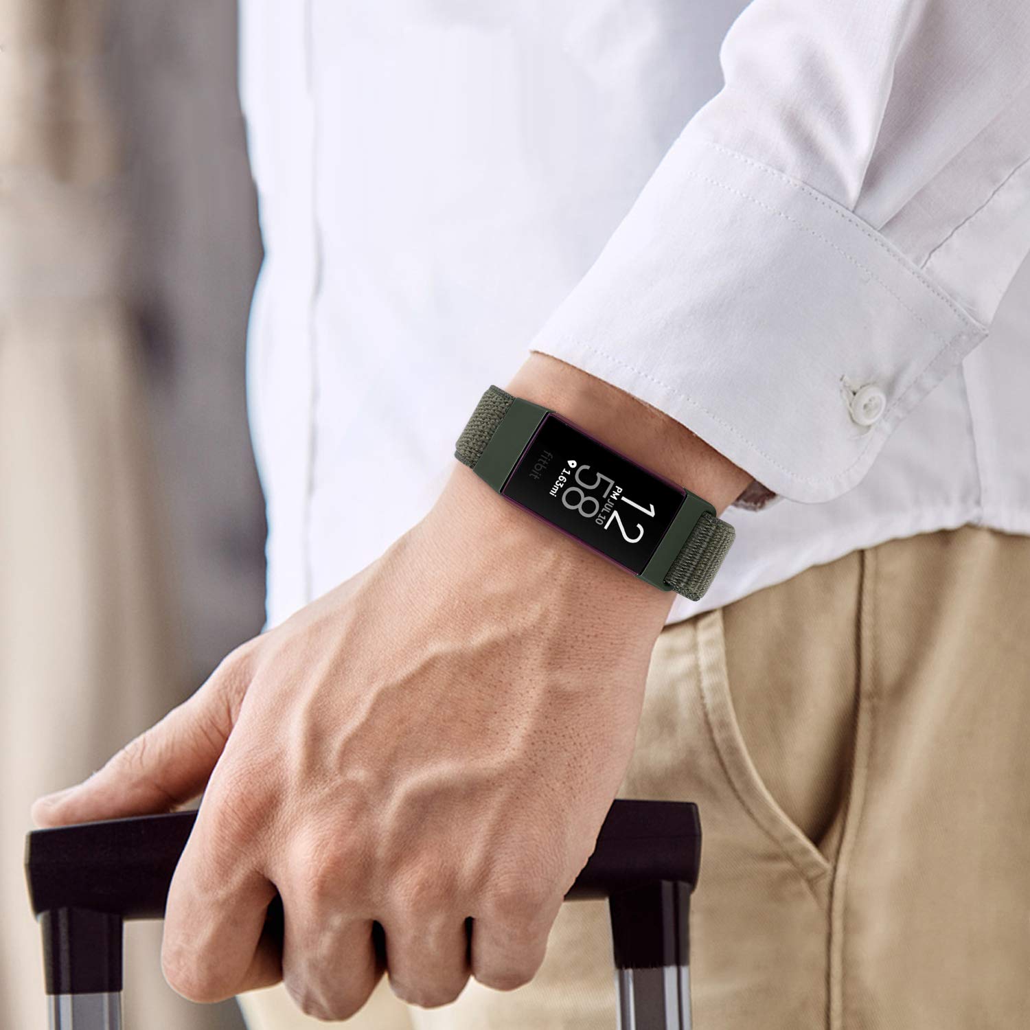 Correas de nailon para reloj, compatibles con Fitbit Charge 4, Charge 3, Edición especial, correa de repuesto suave, deportiva, transpirable con banda para mujeres y hombres 7