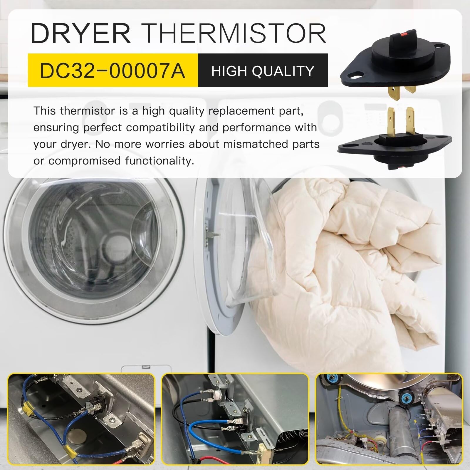 Amazon.com: HaeKap Easy Installation Dryer Thermistor Replace Part