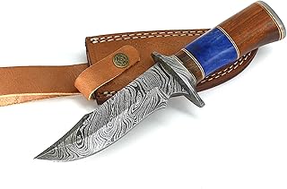 Hand Crafted Bowie Knife for Adventure: A Reliable Companion for Your Outdoor Expeditions, Unleashing the Power of Damascus Steel Survival Hunting Knife - Nooraki
