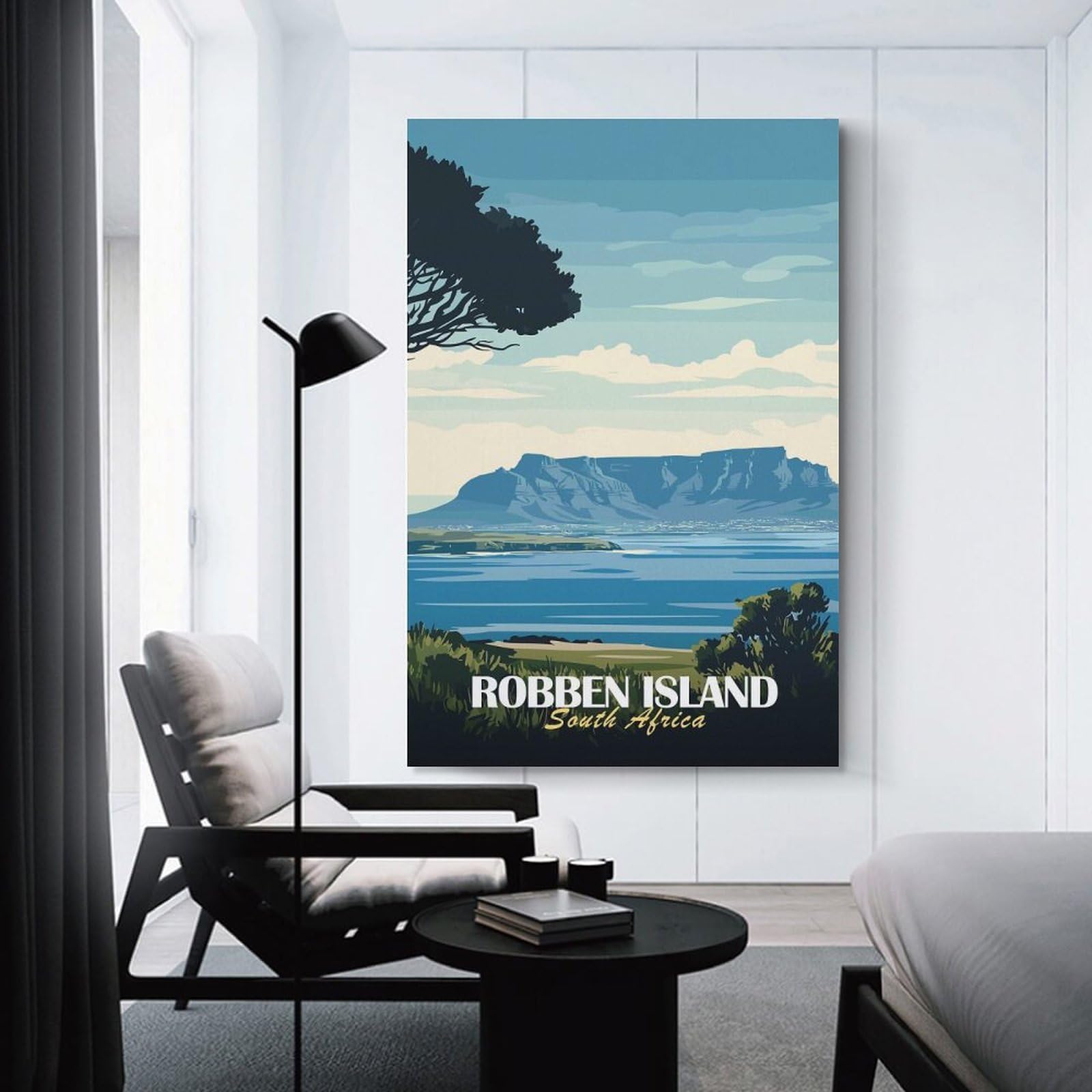 Junmoney Canvas Wall Decor Robben Island, South Africa, 24x36inch(60x90cm), for Lounge Decor, Bedroom Walls Or Flats, Eye Catching Artwork for Blank Walls
