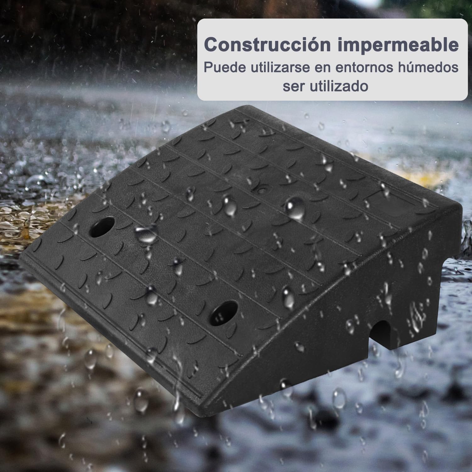 Rampa para Sillas de Ruedas Umbral Rampa Ligero, Alto 15cm Heavy Duty Umbral Puente Pista Bordillo Rampa, para Garaje, Acera, Camión, Scooter (Alto 15cm- 2 Pzs)