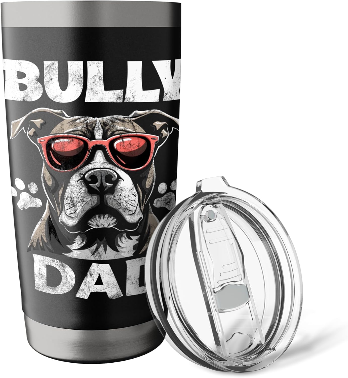 American Bully Dog Dad Vintage Stainless Steel Insulated Tumbler image 5