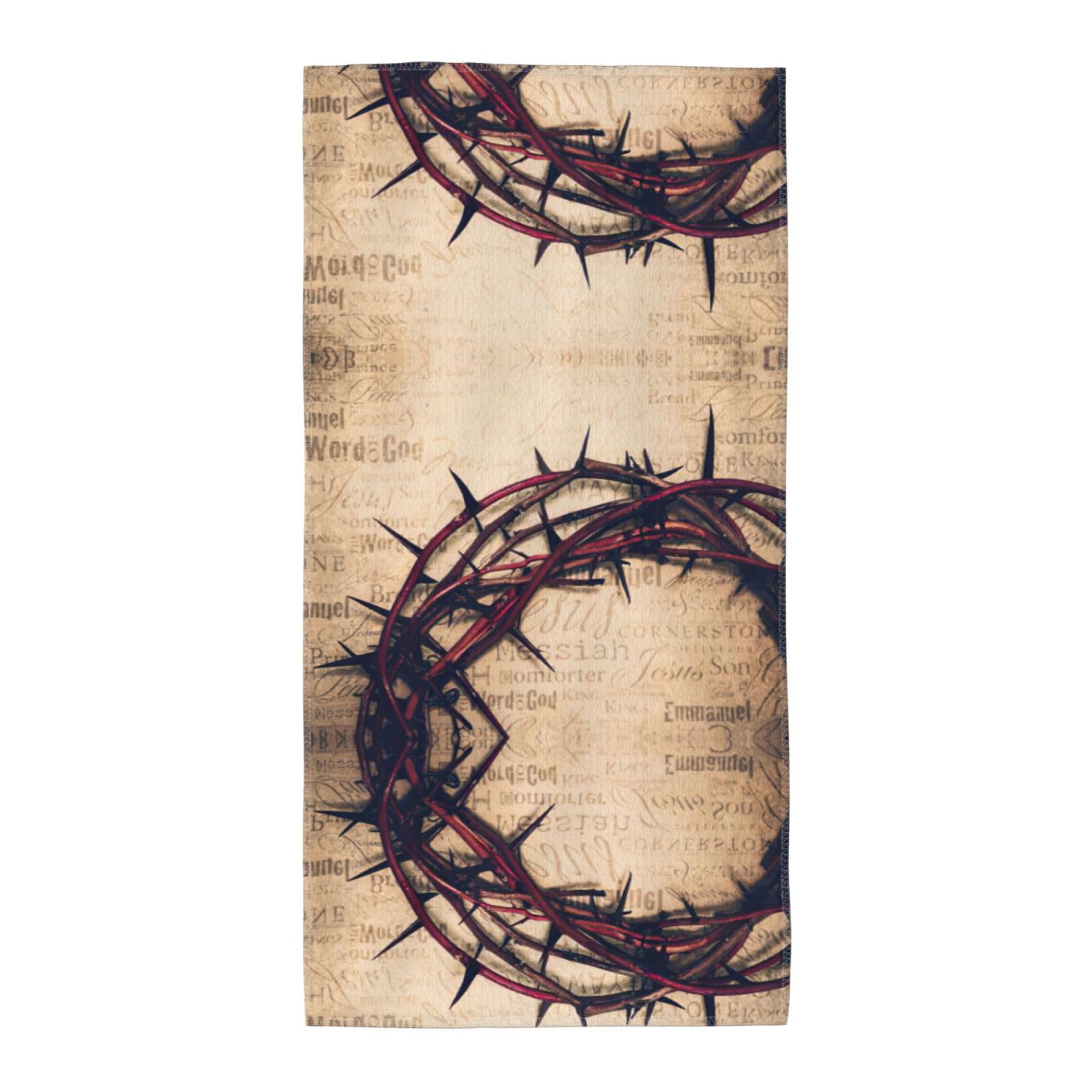 WYCZHY Crown Of Thorns Printed Quick Dry Beach Towel For Camping Travel Vacation