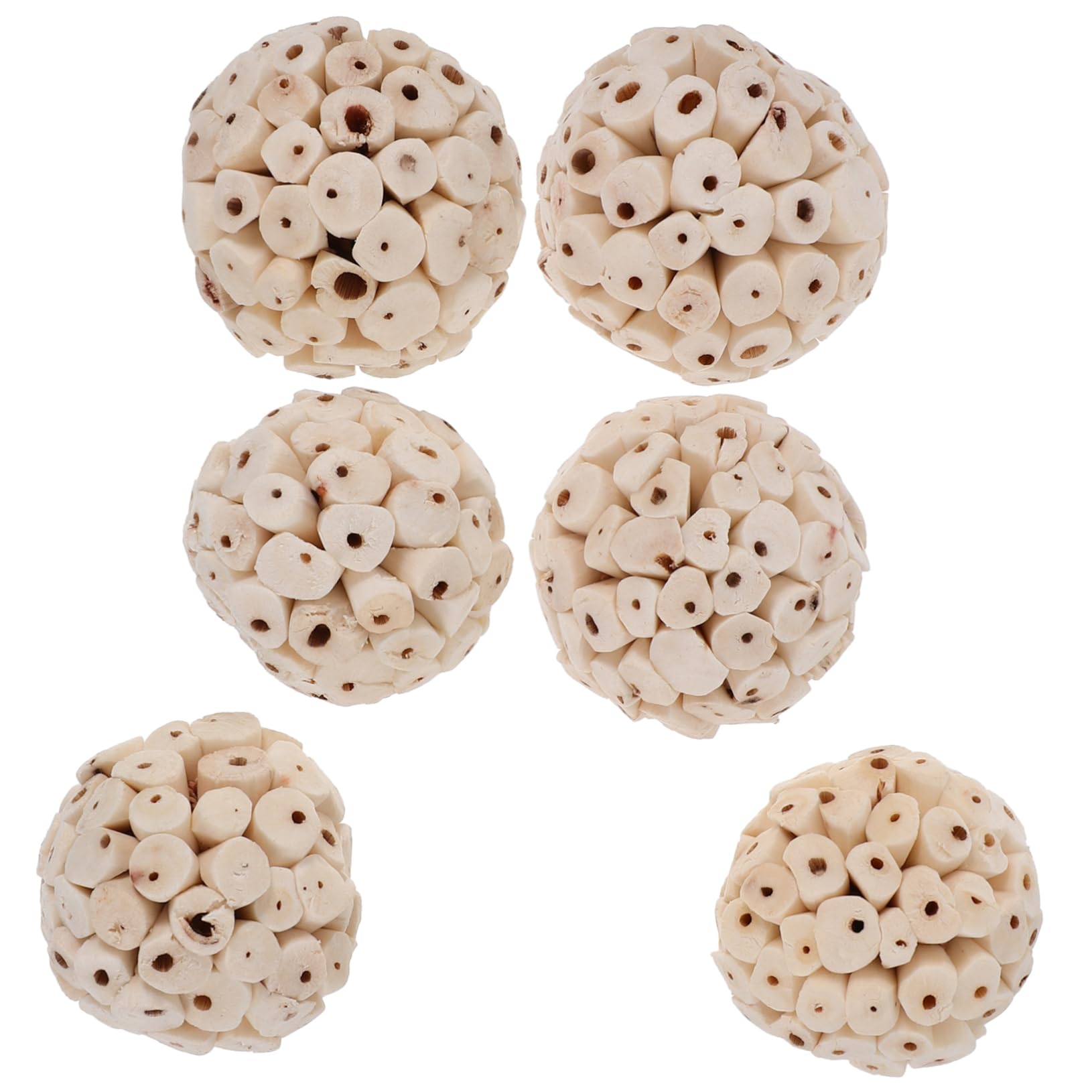 BESPORTBLE 30pezzi Giocattoli Masticabili Per Uccelli e Piccoli Animali Palline Da Foraggiamento Naturali Per Pappagalli Cavia Conigli e Ricci Giochi Per Masticare Sicuri e Divertenti