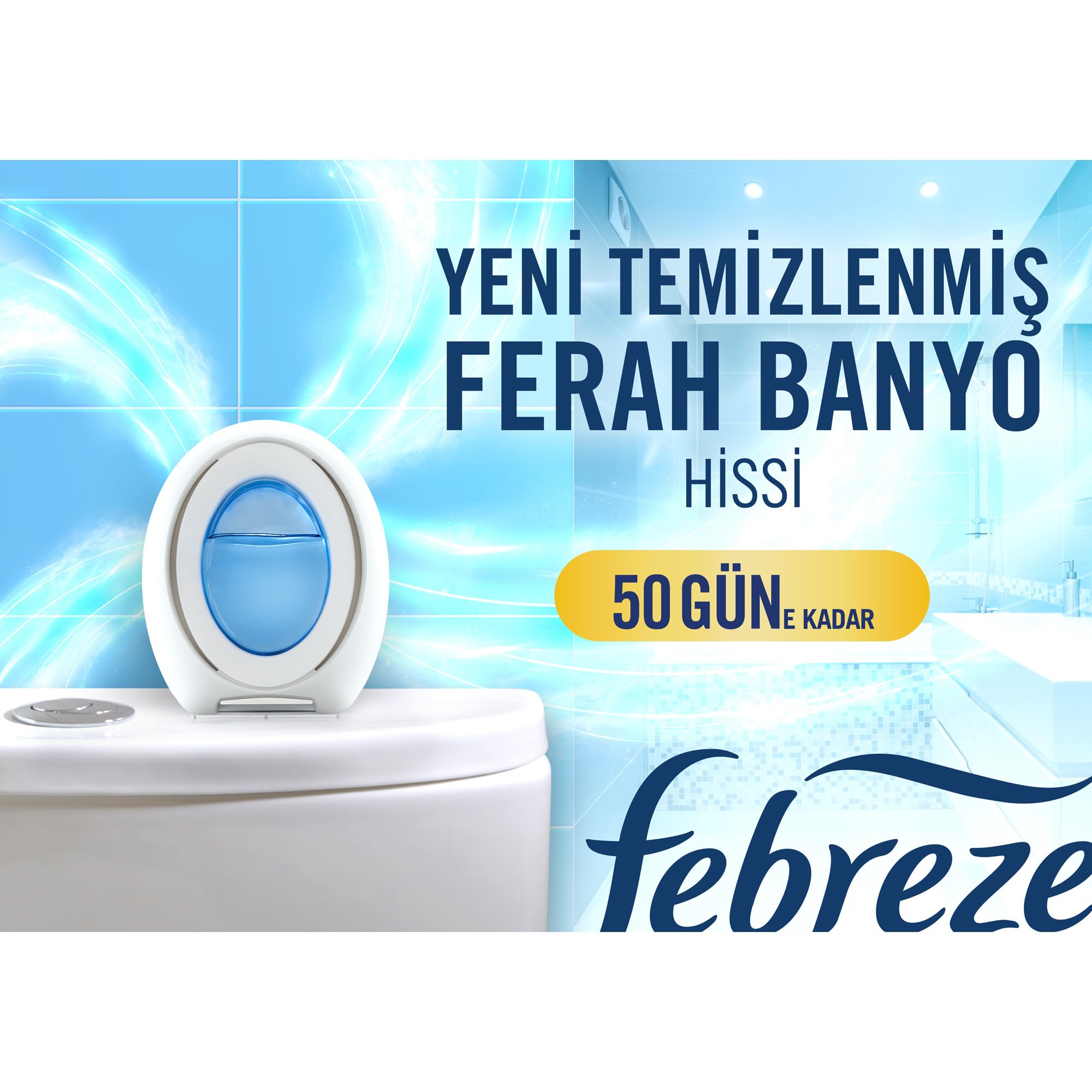 Febreze Hava Ferahlatıcı Banyo Oda Kokusu Temiz Çarşaf Ferahlığı 3lü paket