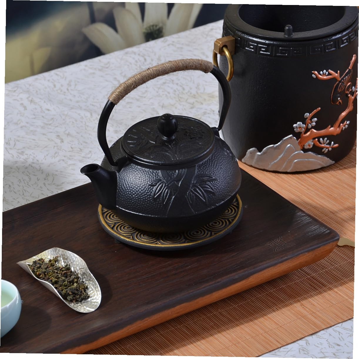 PRETYZOOM Tetera de Hierro Fundido Multifunción 0,6 L, Práctica y Portátil Hogar, Adecuado para Preparar Té Diseño Delicado