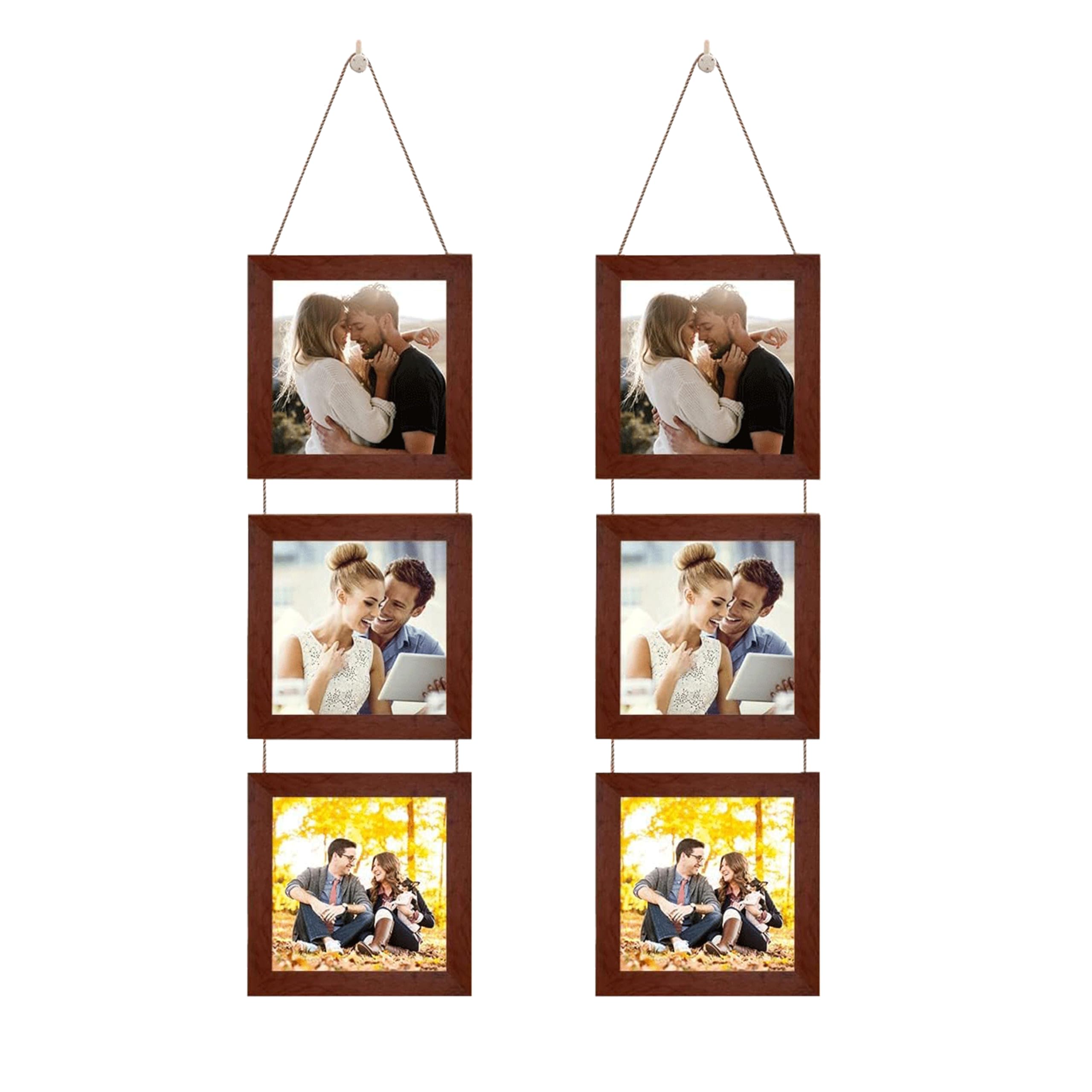 Art Street Photo Frame For Wall Set Wall Hanging Picture, Photo Frame For Home and Office Decoration (Set of 6, 5x5 Inch - Brown) (B0DFHMCZCZ) Amazon Price History, Amazon Price Tracker
