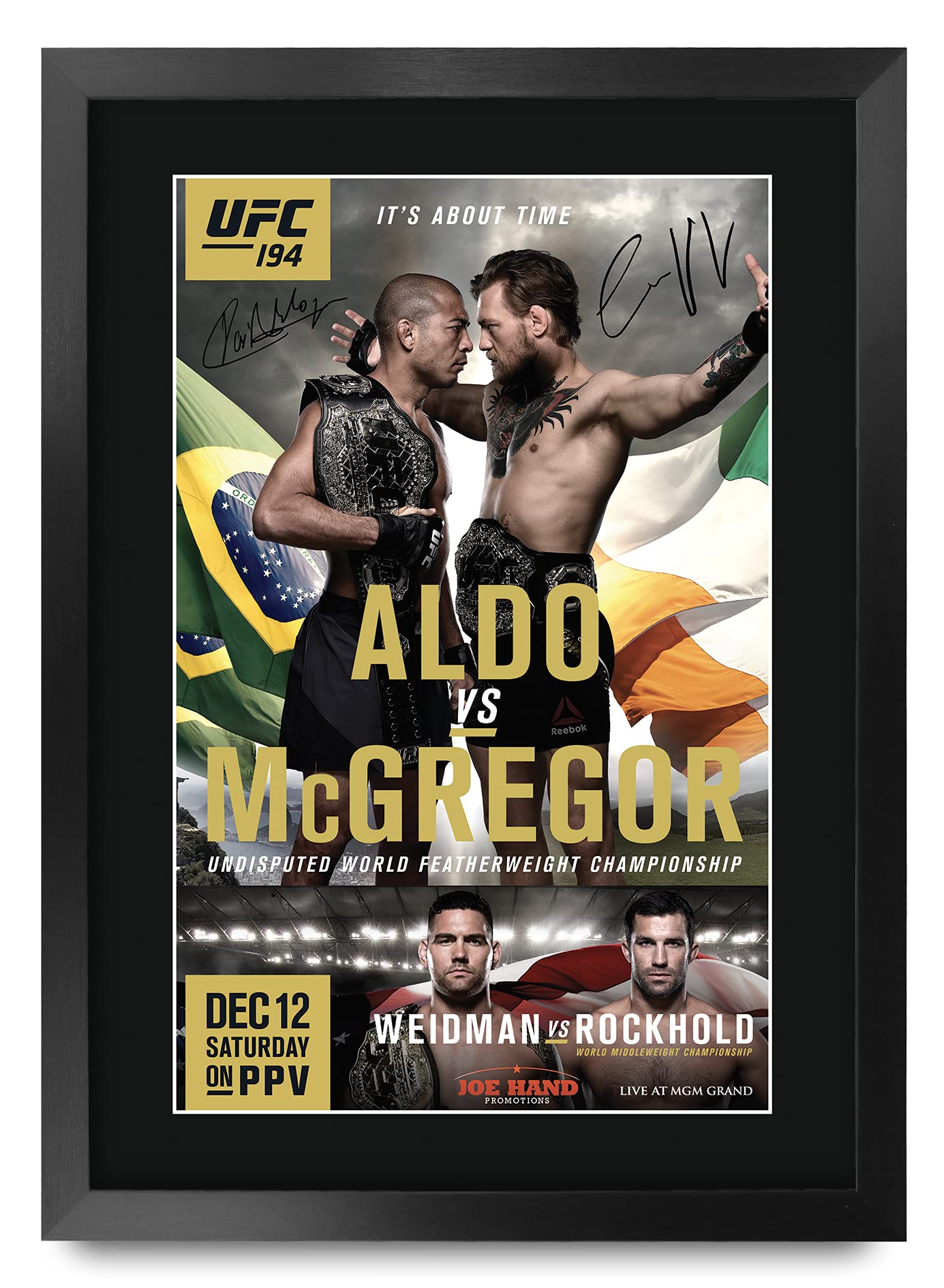 HWC Trading FR A3 Ultimate Fighting Champion 194 Geschenke Gedruckt, Signiert Autogramm Bild Für Ufc-Erinnerungsstücke-Fans - A3 Eingerahmt