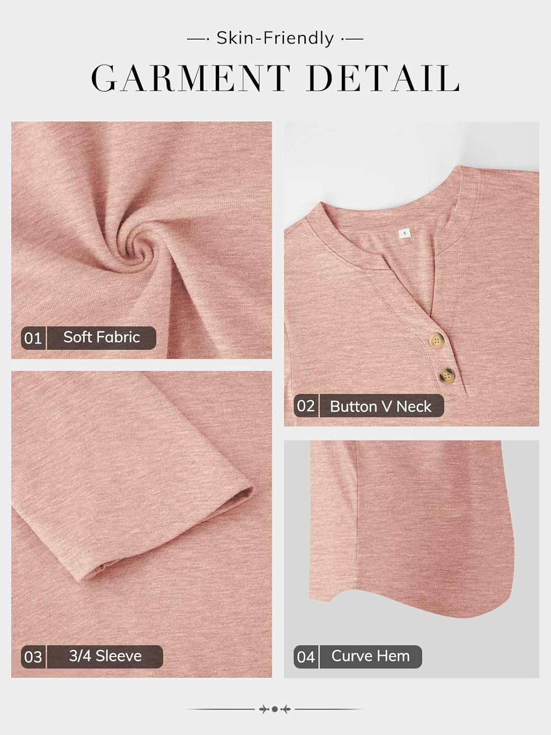 ATHMILE Long Sleeve Shirts for Women 2026 Fall Outfits Henley Dressy Casual Tops Trendy Blouses Cute T-Shirts Fashion Clothes - Image 4