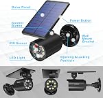 Solar Motion Senser Light Outdoor 1600LM LED Flood Light 1pack | Security Light, Dummy Camera, IP67 Waterproof, 360° Rotatable, Outside, For Garden Driveway Path Deck Landscape Yard