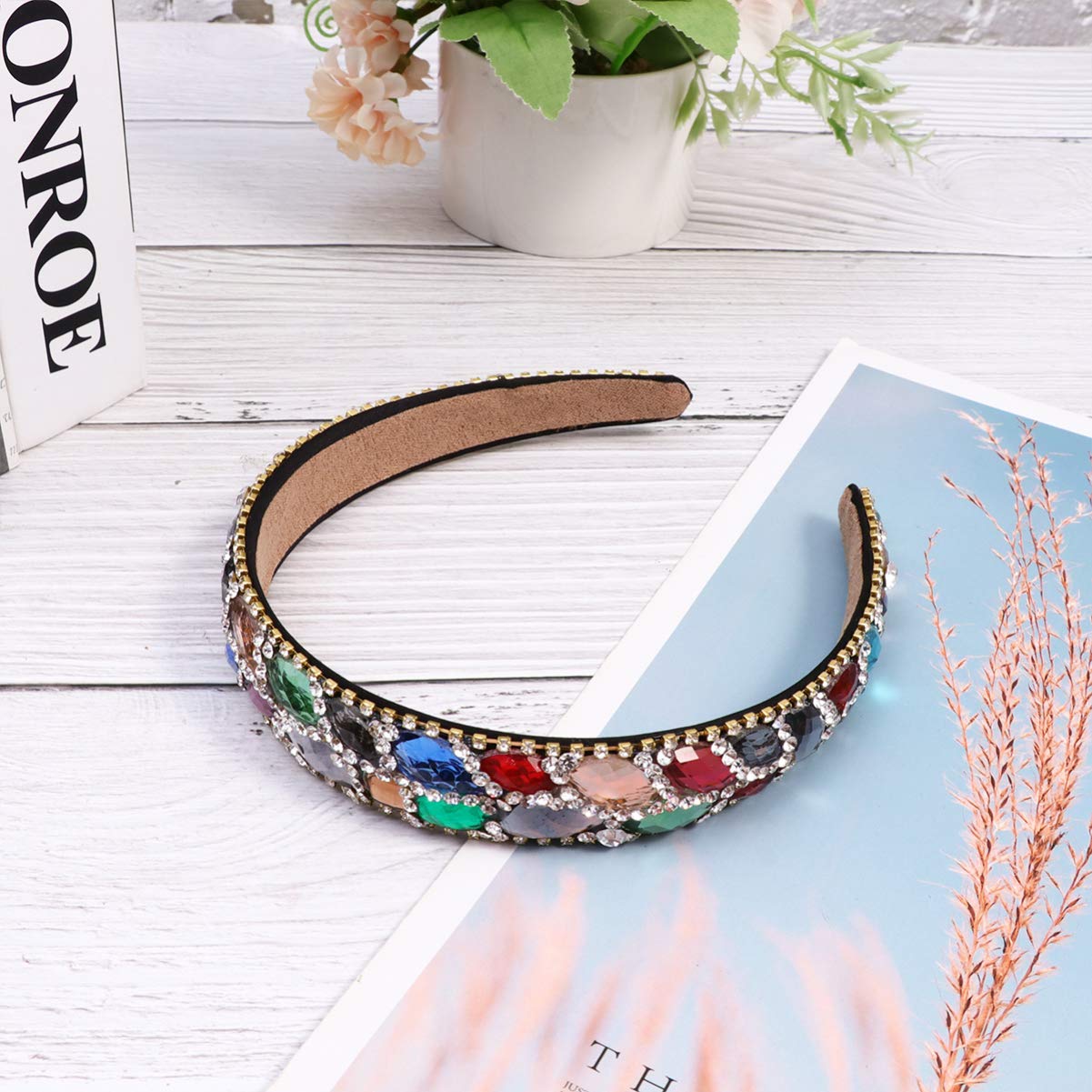 minkissy Haarreifen Damen Haarschmuck Funktionskopfschmuck Bunten Farben Für Frauen Und Mädchen Für Besondere Anlässe Fotorequisiten