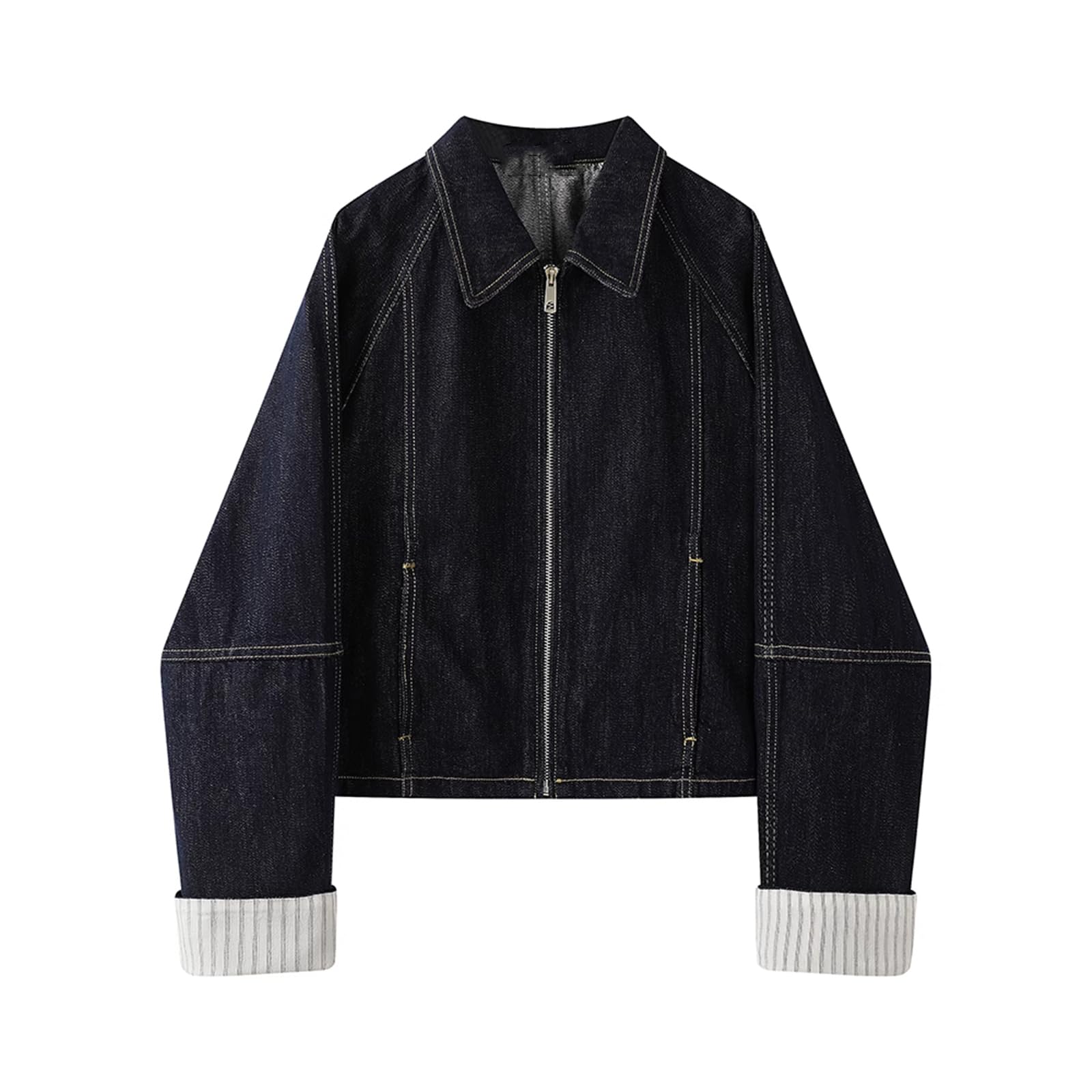 Veste décontractée pour femmes en jean et patchwork pour les sorties