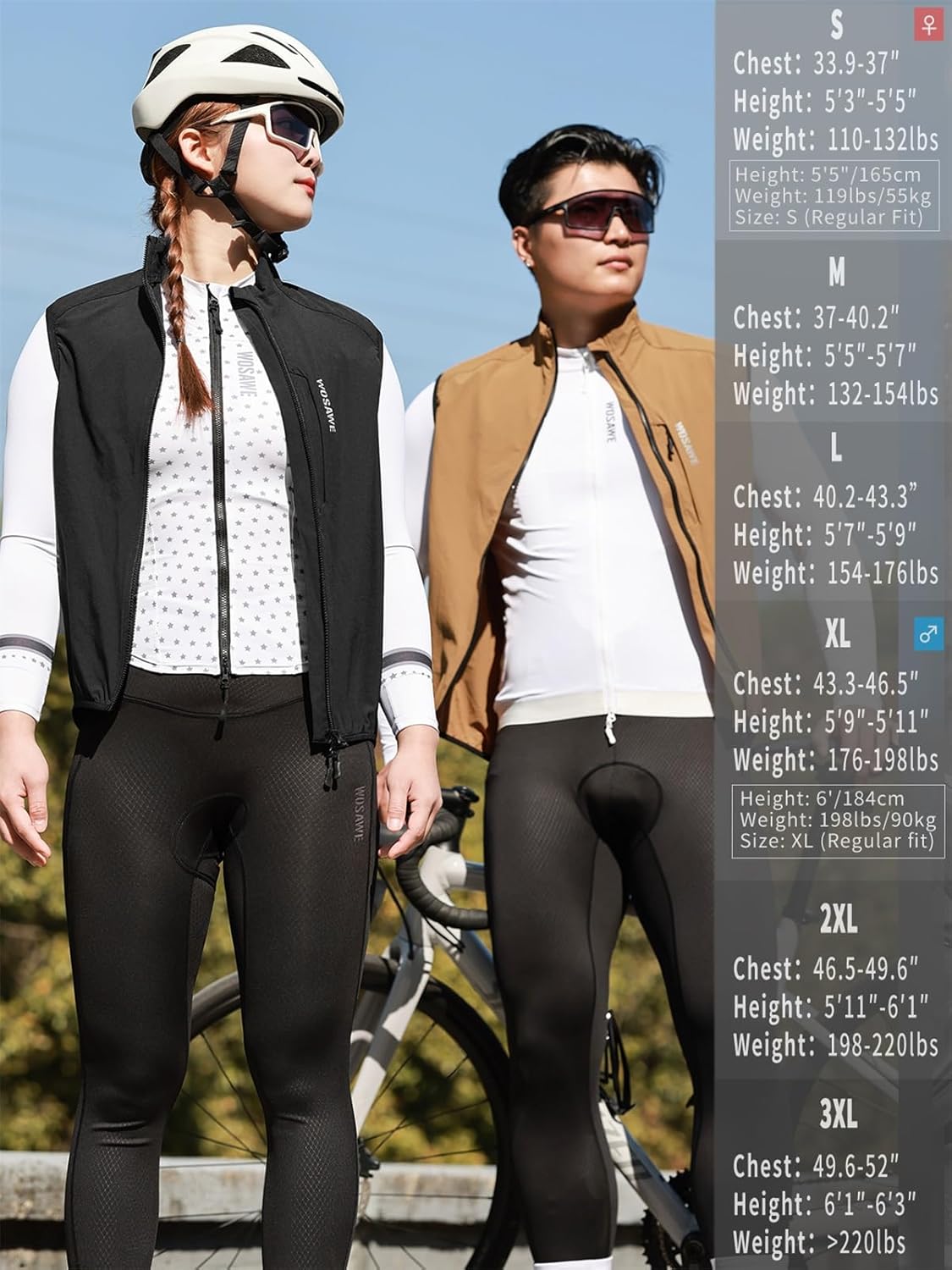 WOSAWE Reflective Cycling Vest with Chest Pocket Water-Repellent Lightweight Windproof Gilet for Running, Hiking, Biking - Image 6