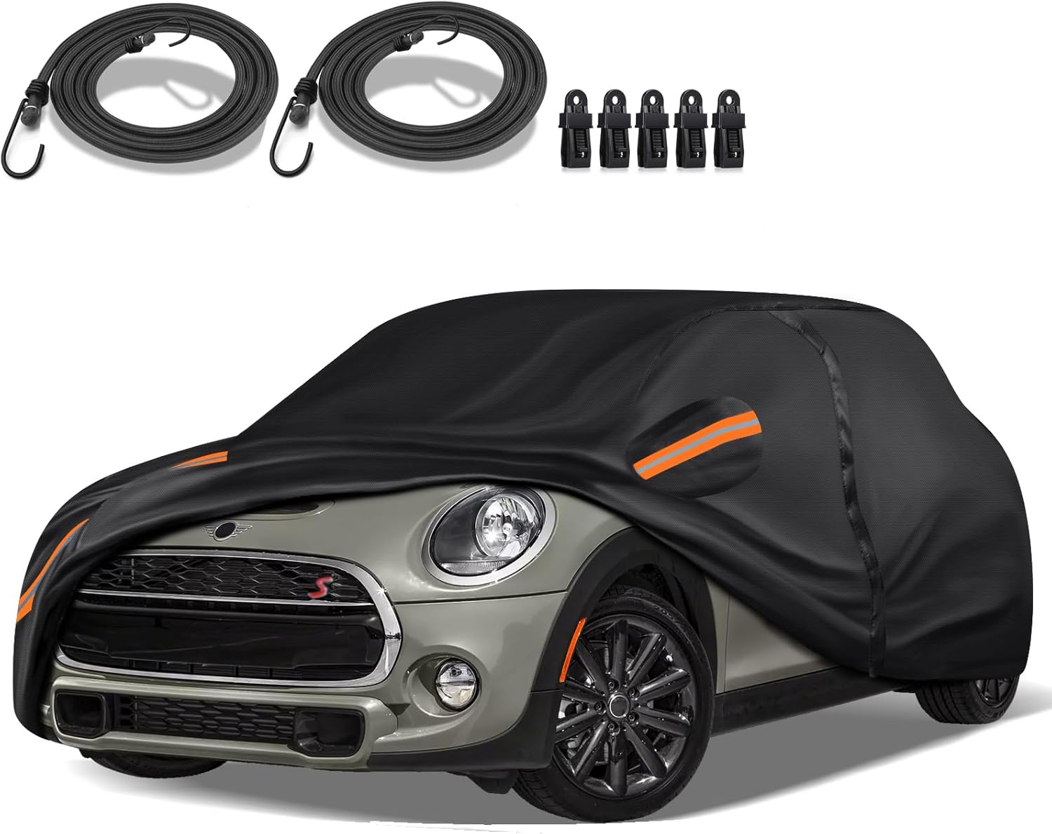 16-Layer Special Full Car Cover Fit for 2002-2021 Mi-ni Cooper/Cooper S, Ultra Heavy 600D Oxford Cloth, Can Withstand Summer Sun Exposure and Winter Snow, Rain, Dust, UV Protection All Weather