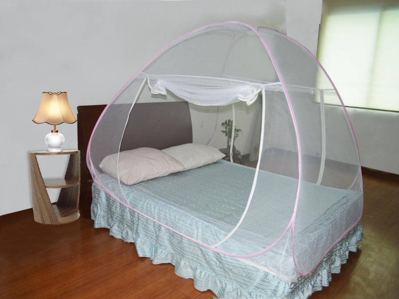 BACKBONE Foldable Mosquito Net Flexible for Double Bed,King Size Bed, Queen Size Bed with 2 Window Zip Door (Size : Double Bed) (B07G7K1MFX) Amazon Price History, Amazon Price Tracker