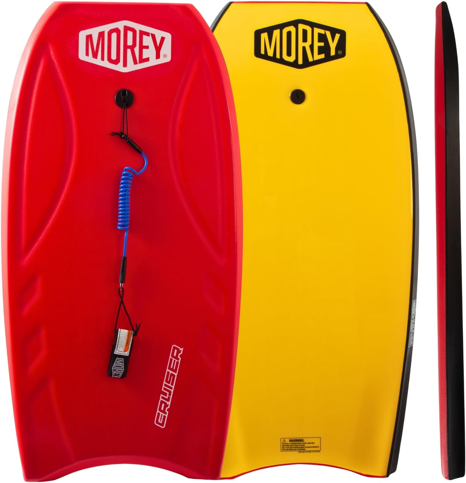 MOREY® Boogie Board Cruiser The Original Bodyboard; 42.5in Full Size Body Boards for Beach, for All Skill Levels, Engineered with HDPE Slick Bottom for Speed, Front Deck Contours for Grip. 2026 Model