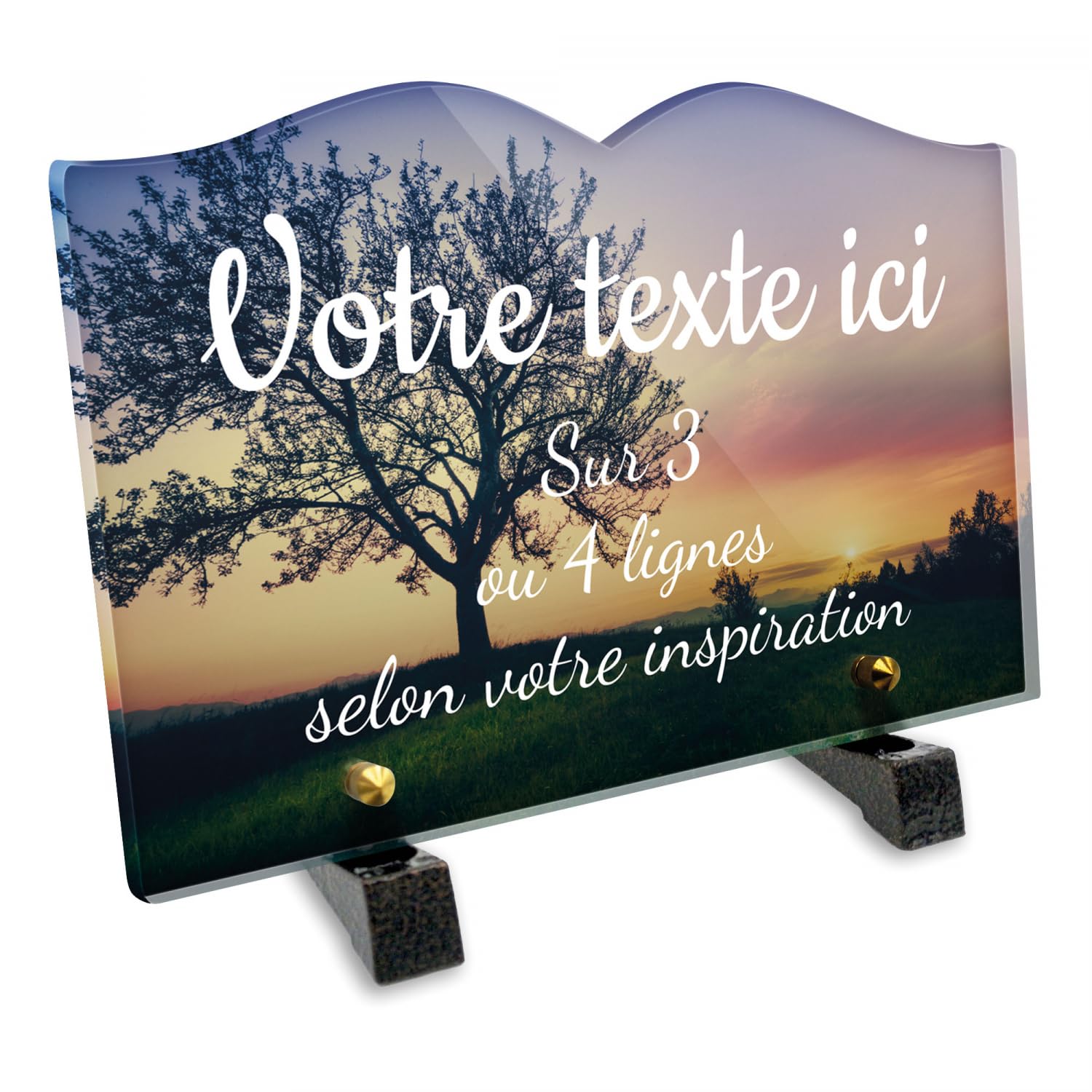 Targa Funeraria Plexi Personalizzata Con Motivo Moto Racing - 30x20 Cm, Spessore 6 Mm - Made In France - copertina