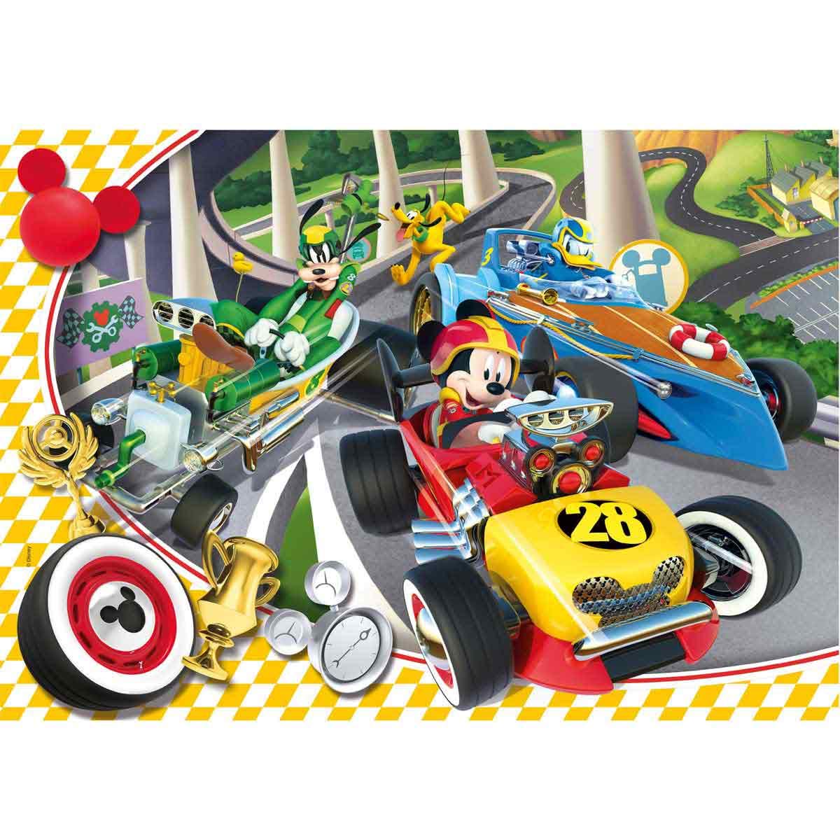 Clementoni - 26976 - Supercolor Puzzle - Mickey and the Roadster Racers - 60 Pieces