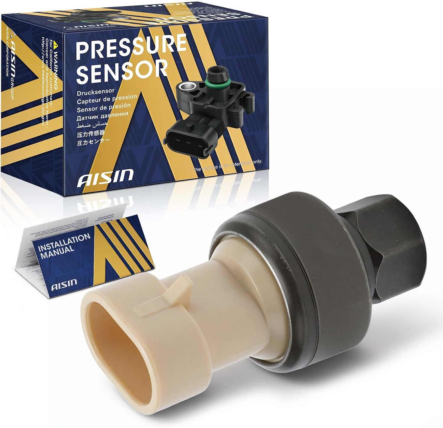 AISIN AFTERMARKET PRSAZ-00251 A/C High Side Pressure Switch - Compatible with Freightliner FLB 2002, FL50 2000-2005, FL60 2000-2004, FL70 2000-2005, 108SD 2012-2015, 114SD 2012-2015, FLL086 2000