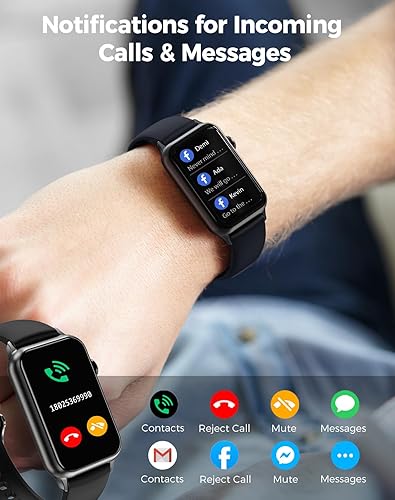 Miniatura 6 de Reloj inteligente con monitor de salud y fitness con frecuencia cardíaca 247, oxígeno en sangre, presión arterial, monitor de sueño, 128 modos de