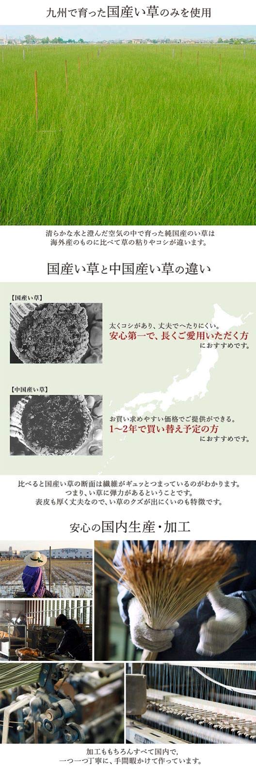 廊下敷き 廊下用カーペット 日本製 DXランクス ワイン 約80×440cm ロングマット 廊下敷 キッチンマット 台所マット 玄関 廊下用マット 廊下敷き カーペット ロング DXランクス 80×180cm い草 裏面フェルト 純国産 おしゃれ インテリア 敷物 井草 イグサ  【公式通販】 