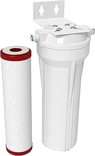 AQUATICLIFE Carbon Plus Carbon Block Water Filter 10x2.5 and 10-inch Water Filter Housing Canister for Reverse Osmosis Filtration Systems RO and RODI Units, for Chlorine Chloramine Reduction