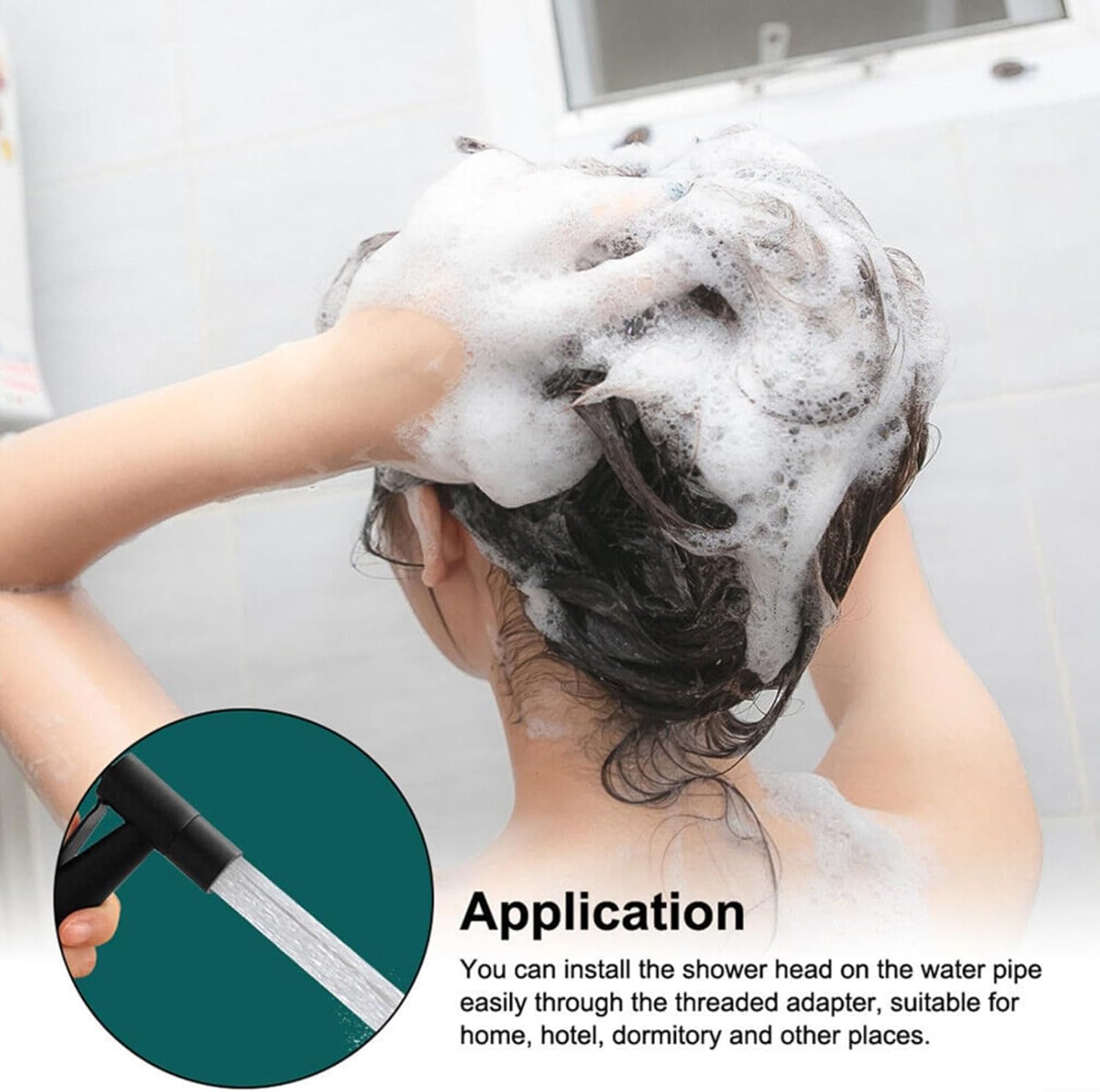 Set di Pistola A Spruzzo per Bidet Nero Opaco - Soffione Doccia Regolabile per Igiene Personale E Pulizia del Bagno