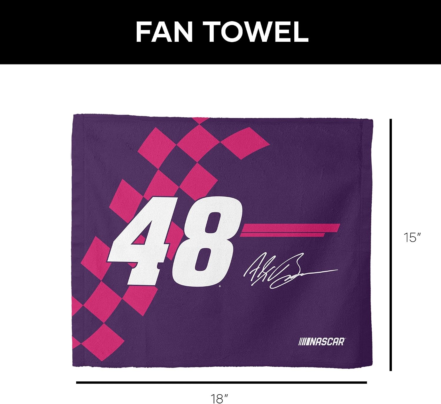 Northwest NASCAR Rally Towel, Lightweight Fan Gear, Wave Ready Stadium Sideline Accessory, 15 x 18 Inch