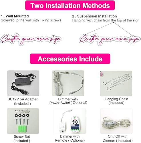 Miniatura 7 de WNAKSEN Letreros de neón personalizados, letrero de neón personalizado para boda, dormitorio, regalo de fiesta de cumpleaños, letrero de luz LED