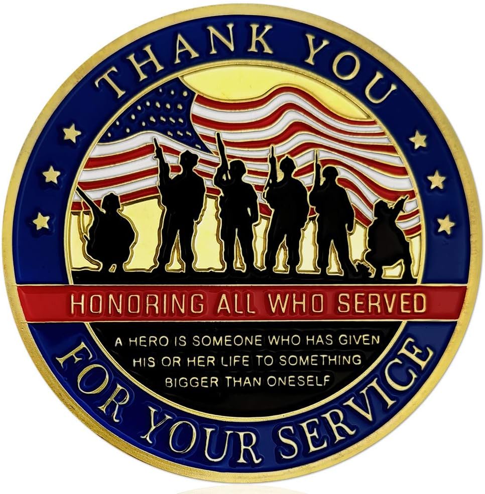 AtSKnSK Thank You for Your Service Military Appreciation Challenge Coin