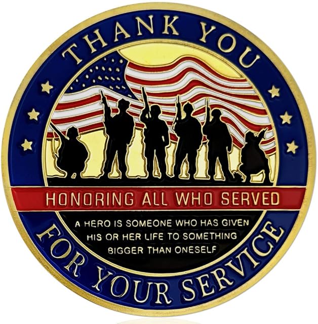 AtSKnSK Thank You for Your Service Military Appreciation Challenge Coin