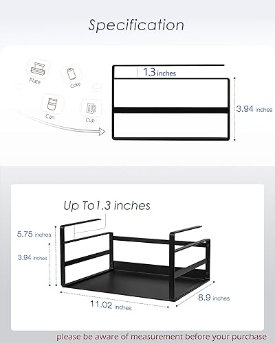 Miniatura 2 de Nxconsu Paquete de 2 cestas de almacenamiento debajo del estante, organizador colgante para armario, despensa, cocina, escritorio, estantería,