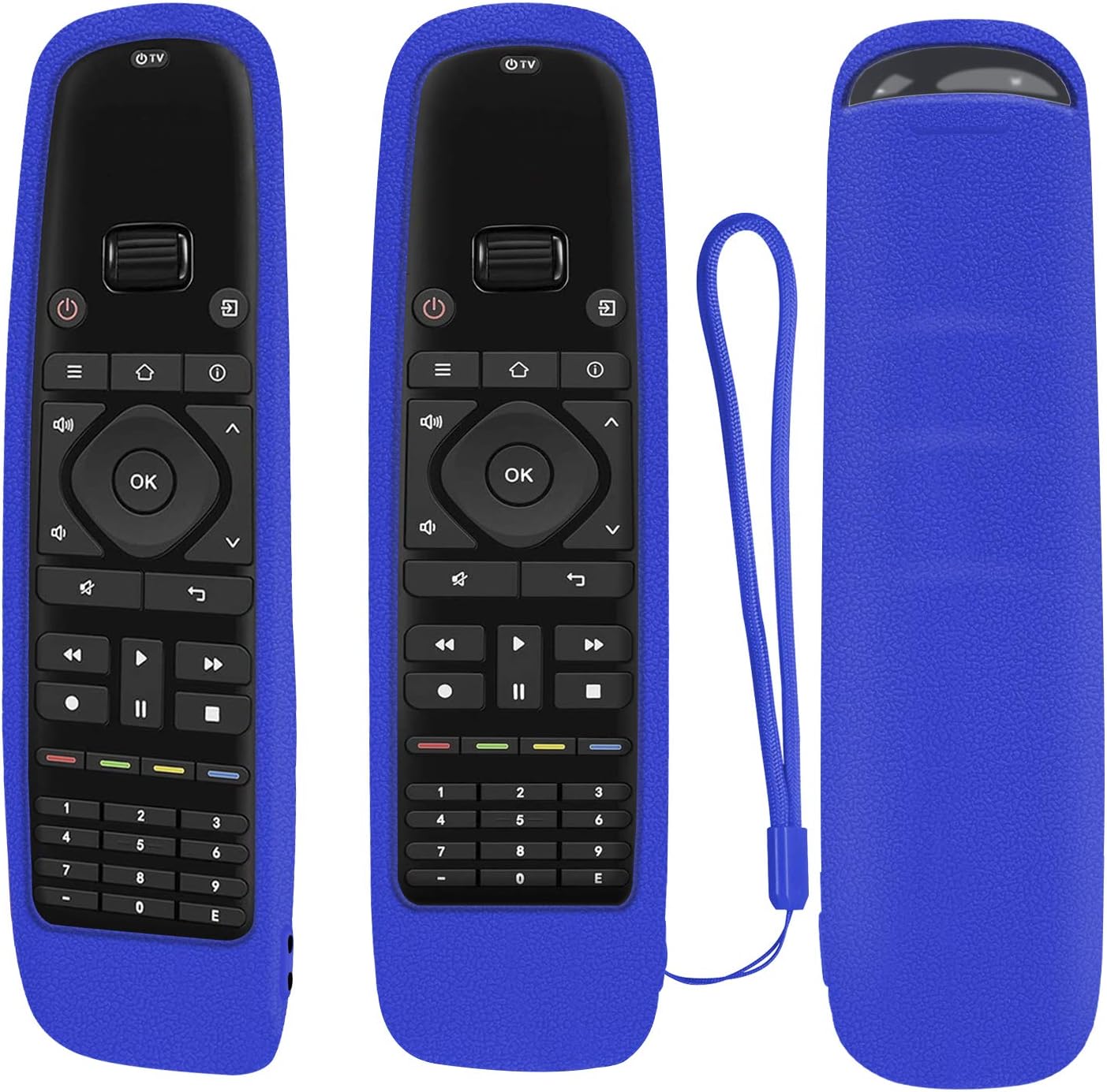 Protective Silicone Remote Case for Sofabaton U1 Universal Remote Control, Bluetooth Harmony Remote Shockproof Washable Skin-Friendly Remote Control Cover with Loop (Blue)