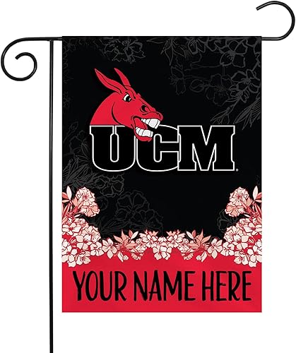 Rico Industries NCAA Central Missouri Mules - Bandera de jardín personalizada