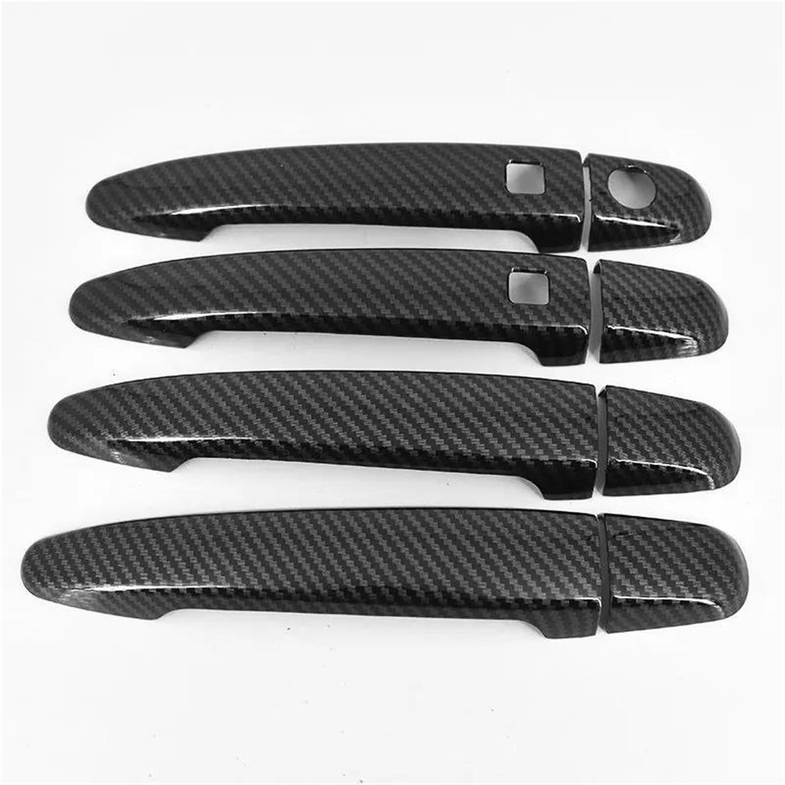 YOUZKA Handle Protective Carbon Fiber Chrome Car Door Handle Cup Bowl Cover Trim Styling for Highlander 2008-2013 for Camry 2007-2011(Handle 2 buttos)