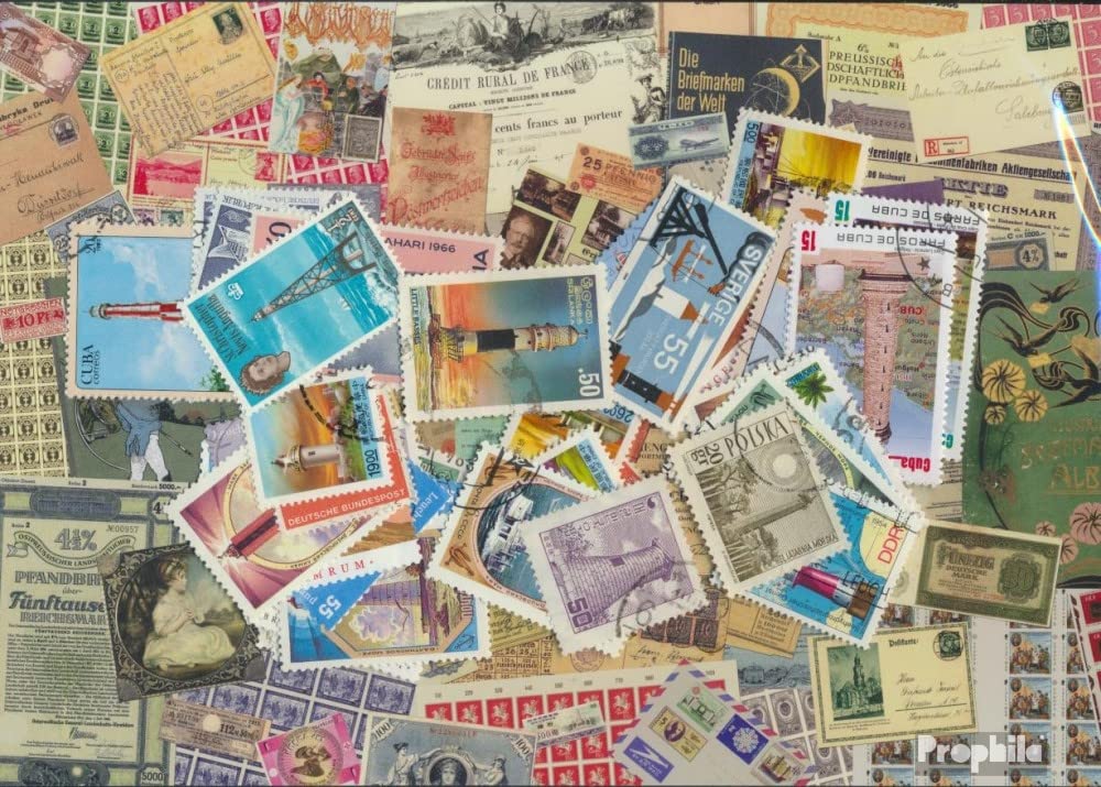 Prophila Collection Motives 50 various Lighthouses Stamps (Stamps for collectors) Lighthouses, Small
