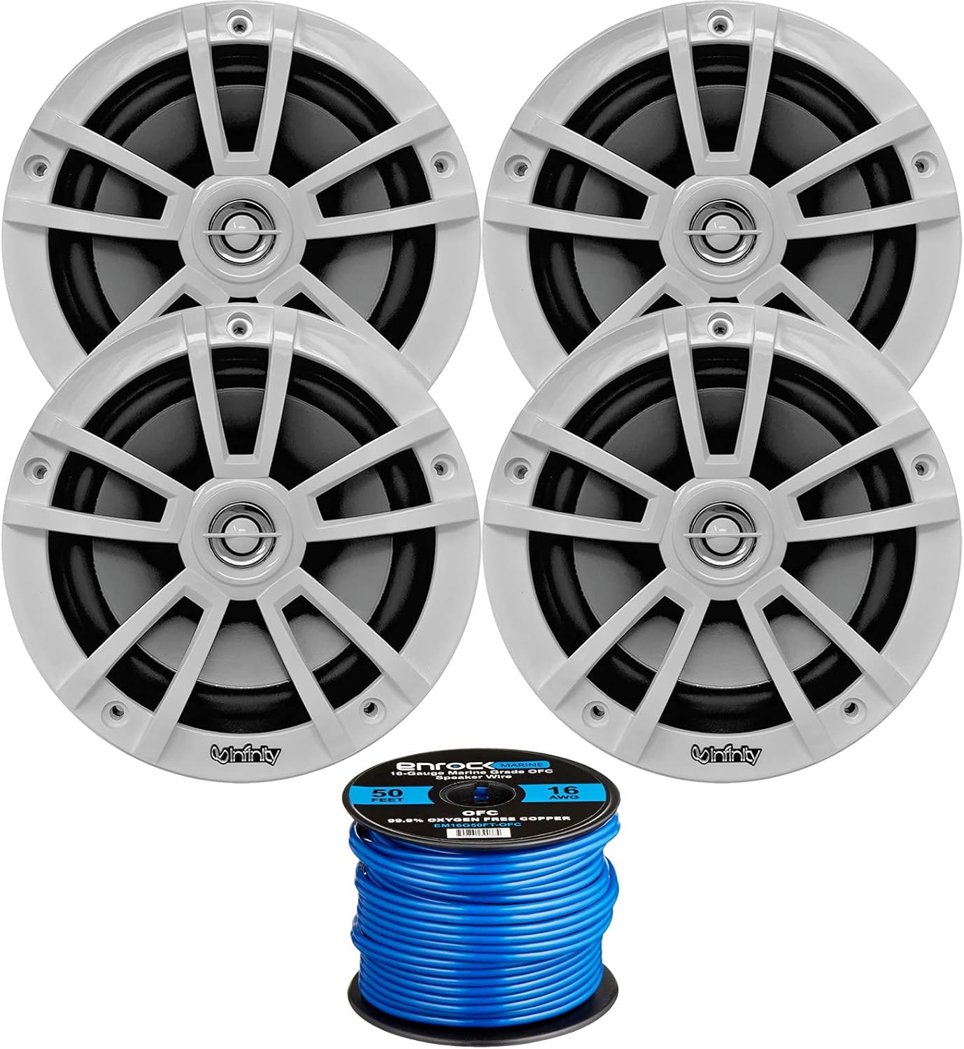 Infinity 6.5" Marine Speakers (Qty 4) 2 Pairs of OEM