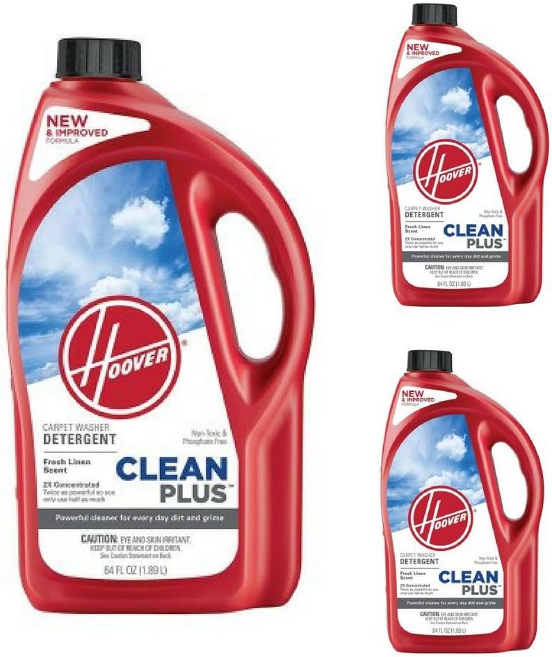 Hoover AH30330NF Carpet Cleaner and Deodorizer, Cleanplus 2X Concentrated Formula, 64 oz (3 pack)