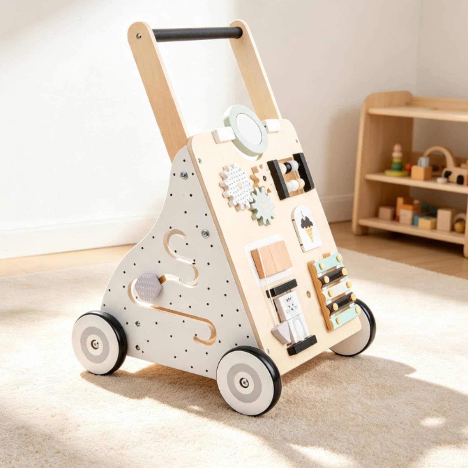 Marche En Bois Stable | Multifonction, Multifonctionnel, pr Crèche, Pits, Bleu