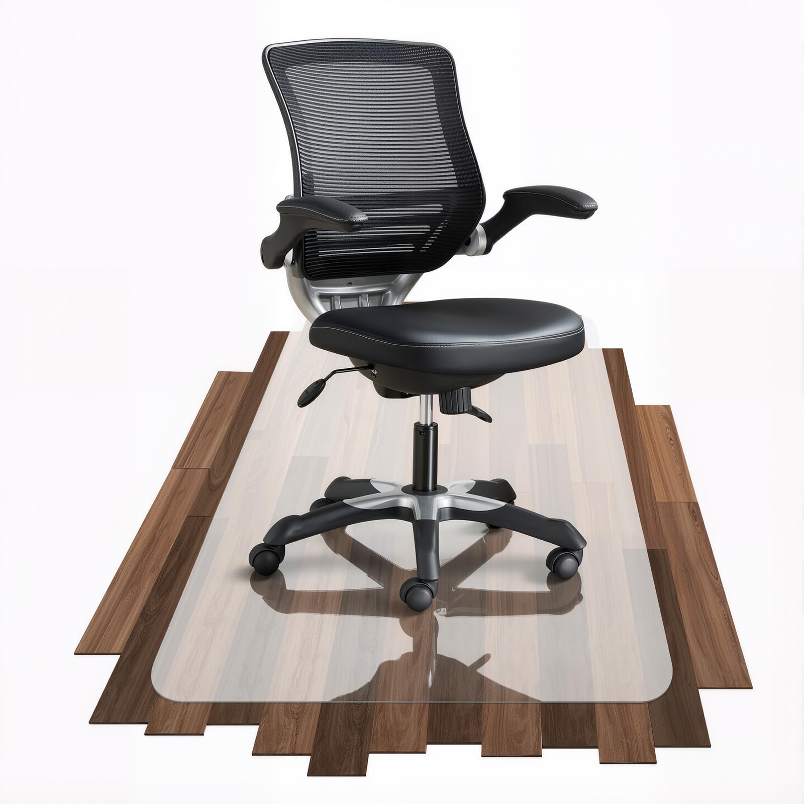 COSYLAND Bürostuhl Unterlage versch. Größen - Bodenschutzmatte für Schreibtischstuhl Antirutsch in milchweiß | Bodenschutzmatte Transparent (120x120cm)