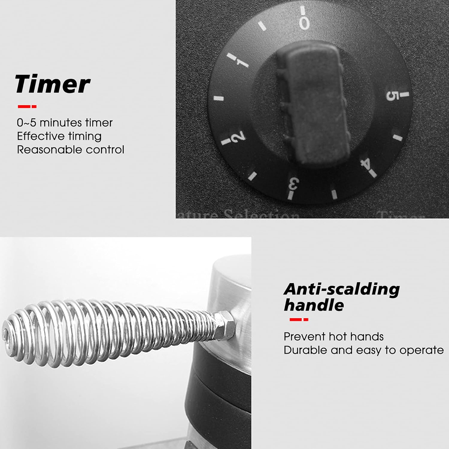 1300W Commercial Panini Machine, Panini Press Sandwich Maker, 50~300℃ Donut Ice Cream Dessert Maker Panini Press