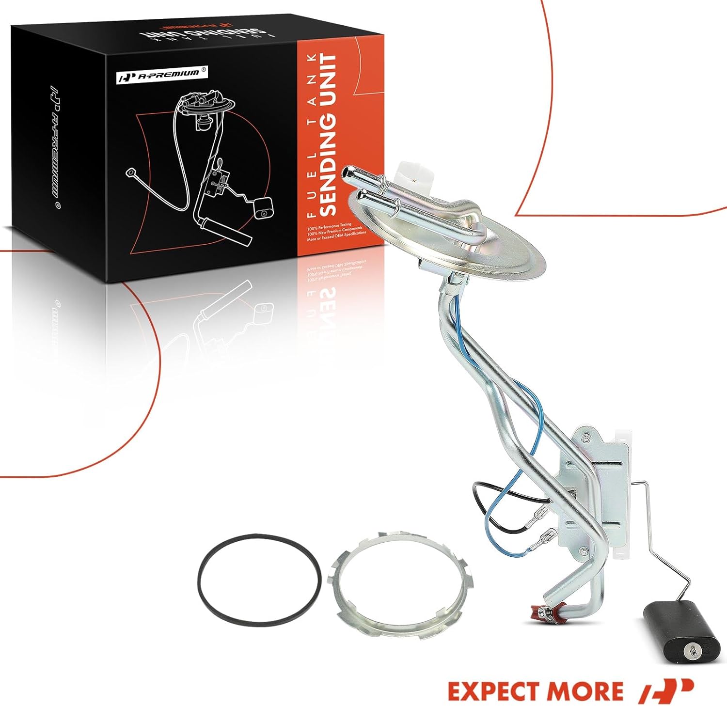 A-Premium Fuel Tank Sending Unit Compatible with Ford F-250 F250 1992-1993 7.3L, F-350 F350 1992-1993 7.3L, 19 Gallon, Rear Tank, Replace# 637077