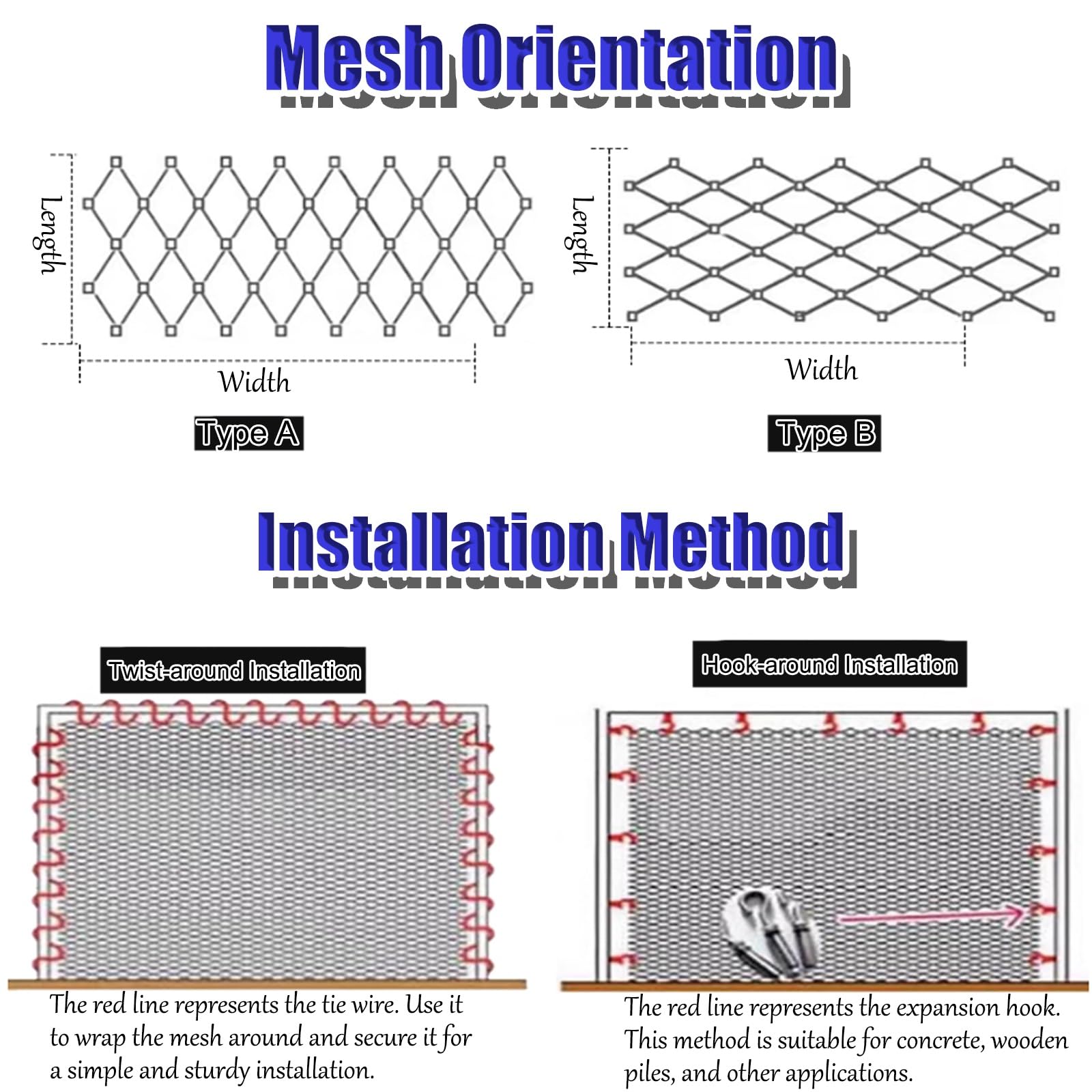 Rete di sicurezza flessibile in metallo resistente, griglia di sicurezza multiuso, per balconi e scale, 6 x 0,7 m, pannello di protezione per animali domestici e bambini, soluzione di sicurezza