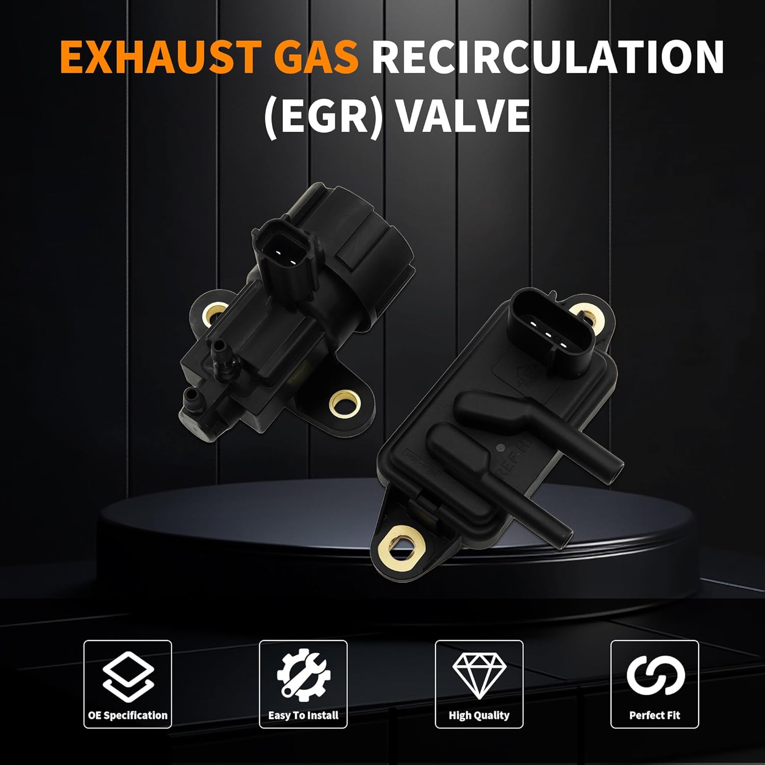 F77Z9J460AB And F63Z9J459AA EGR Vacuum Solenoid Valve and EGR Pressure Feedback Sensor Kit Compatible with F-150 F-250 F-350 Ranger Sable B3000 B2500 Navigator Town Car