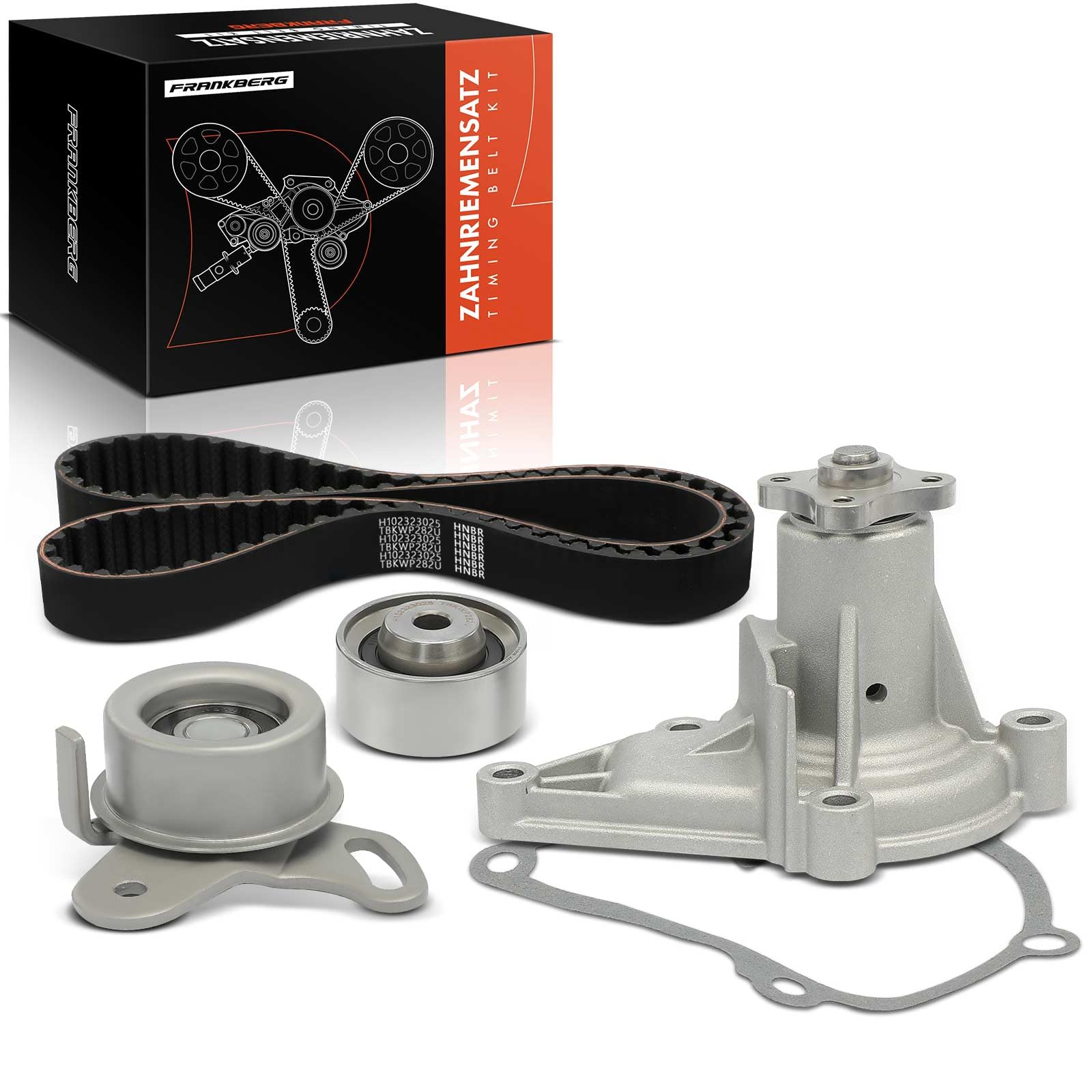 Frankberg 1x kit de correa de distribución + 1x bomba de agua 2441022000 | Compatible con: Accent Sedán X-3, Coupé GK, Getz TB, Río II JB, Elantra Saloon XD, Cerato LD, Salón Rio II JB, Acento II
