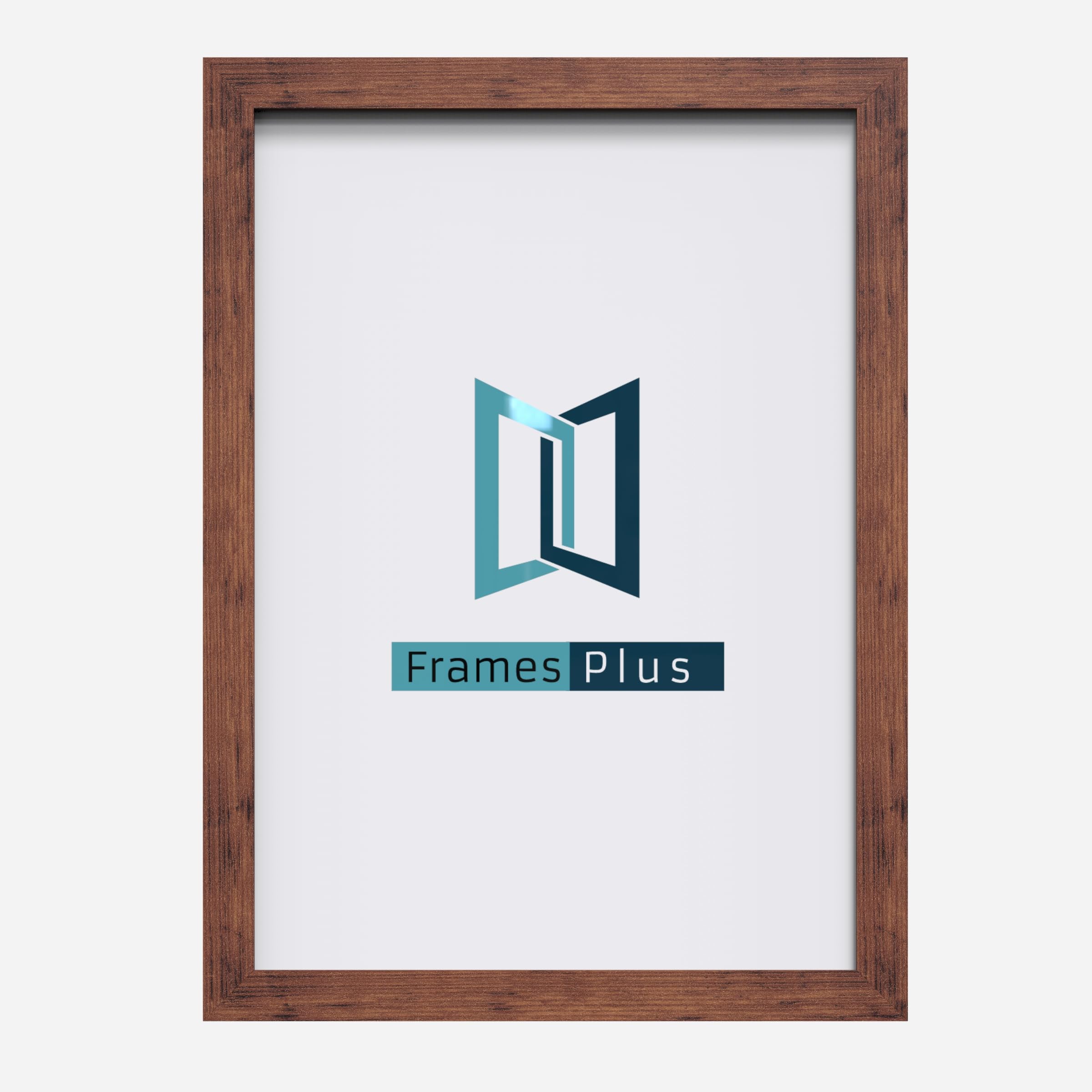 45 x 60cm Picture Frame (450 x 600mm) Wall Mounted Shatterproof Styrene Front, Portrait or Landscape Display for Posters Photos Prints Art, Rustic