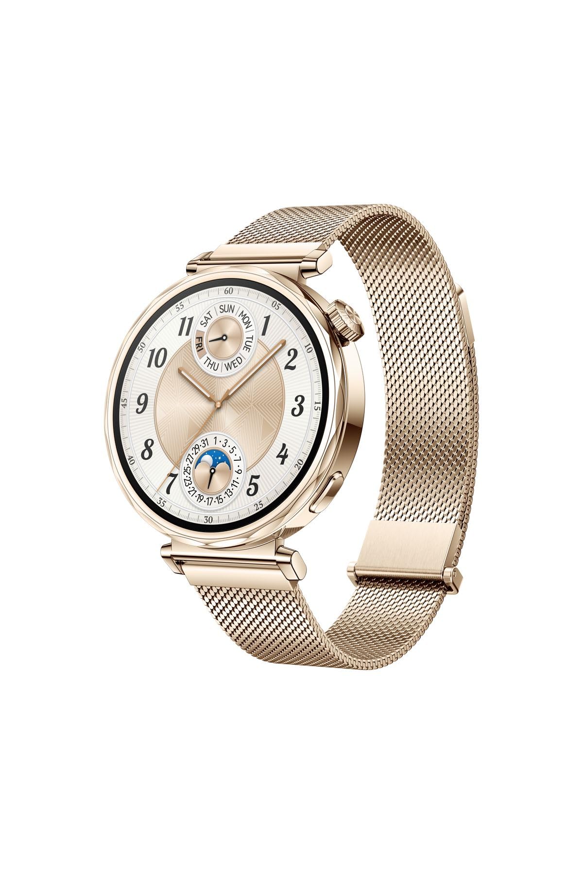 HUAWEI WATCH GT 5 41 mm Smartwatch, ostre krawędzie, zupełnie nowe sporty biegowe i rowerowe, śledzenie zdrowia, żywotność baterii do 7 dni, kompatybilny z iOS i Android, złoty